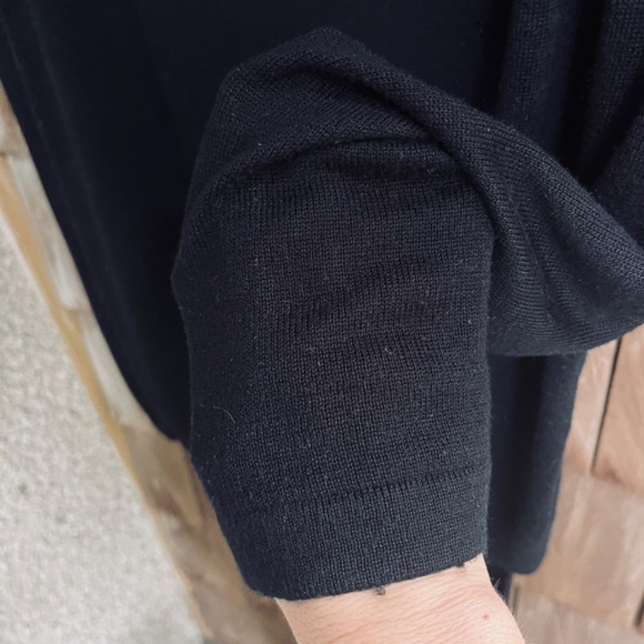 Lululemon Without Tags High Low Raglan Sweater  Wool Blend Knit Black Ptp 23” - Picture 6 of 14